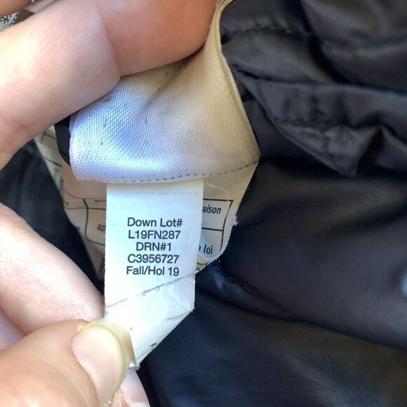 Eddie Bauer Luna Peak Down Parka Jacket Women M Black Hooded Goose Duvet EB550 - Picture 12 of 14